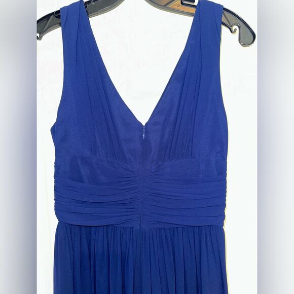 Donna Morgan Women’s sz 4 Julie Twist-Waist Silk Chiffon Gown Midnight Navy - Picture 8 of 10